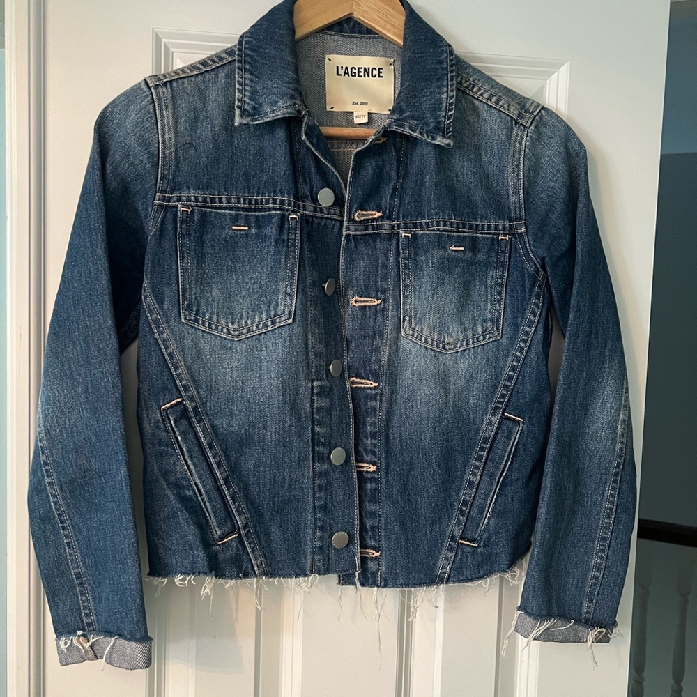 L'AGENCE Blue Classic Jean Jacket